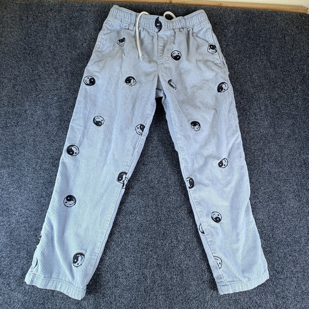 Urban Outfitters Pants Womens 26x26 Blue Corduroy Casual Smiley Face‎ Drawstring